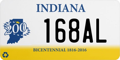 IN license plate 168AL