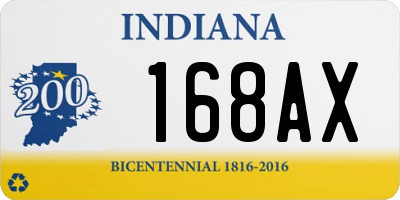 IN license plate 168AX