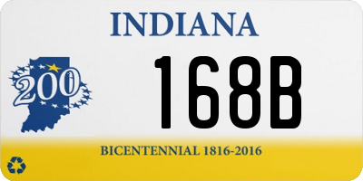 IN license plate 168B