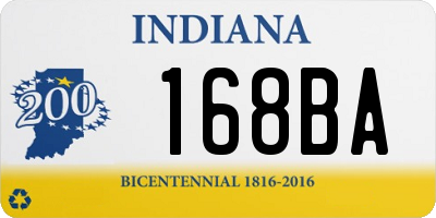 IN license plate 168BA