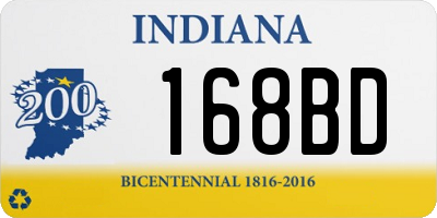 IN license plate 168BD