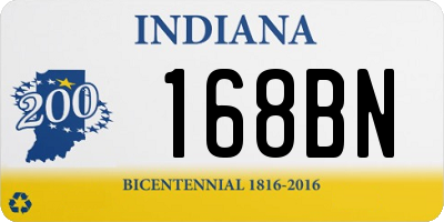 IN license plate 168BN