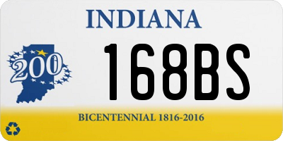 IN license plate 168BS