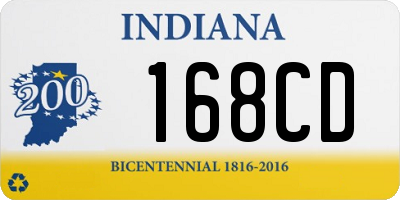 IN license plate 168CD