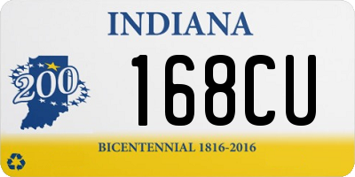 IN license plate 168CU