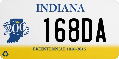 IN license plate 168DA