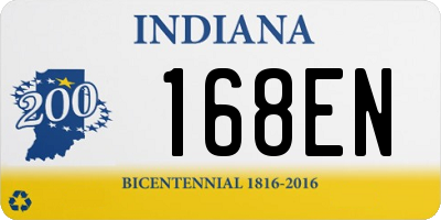 IN license plate 168EN