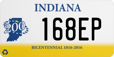 IN license plate 168EP