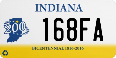 IN license plate 168FA