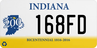 IN license plate 168FD