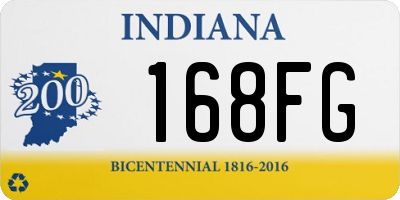 IN license plate 168FG