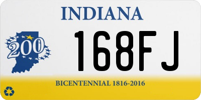 IN license plate 168FJ