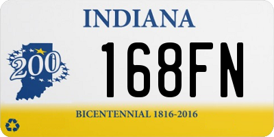 IN license plate 168FN
