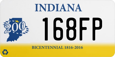 IN license plate 168FP