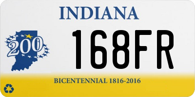 IN license plate 168FR