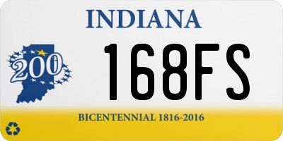IN license plate 168FS