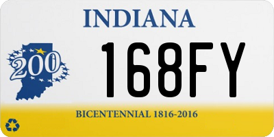 IN license plate 168FY