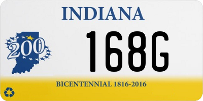 IN license plate 168G