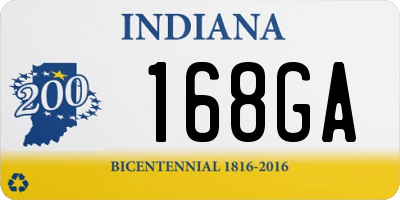 IN license plate 168GA