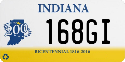 IN license plate 168GI