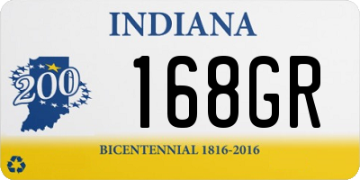 IN license plate 168GR