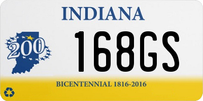 IN license plate 168GS