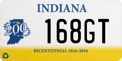 IN license plate 168GT