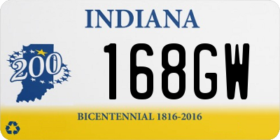 IN license plate 168GW