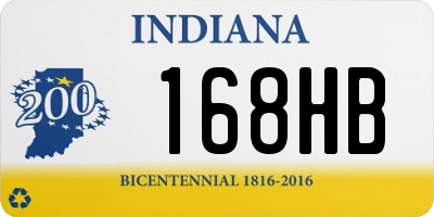 IN license plate 168HB