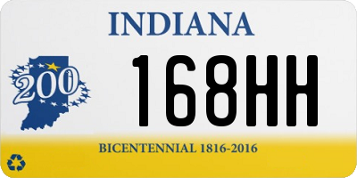 IN license plate 168HH