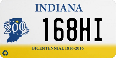 IN license plate 168HI