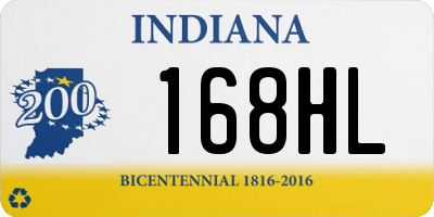 IN license plate 168HL