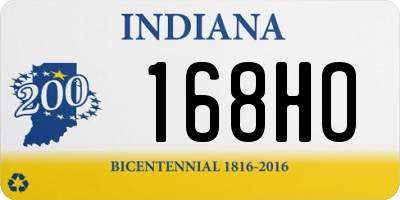 IN license plate 168HO