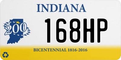 IN license plate 168HP