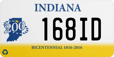 IN license plate 168ID