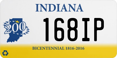 IN license plate 168IP