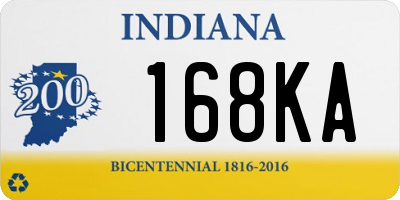 IN license plate 168KA
