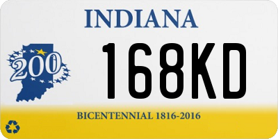 IN license plate 168KD