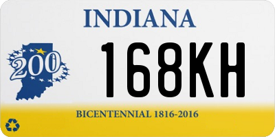 IN license plate 168KH