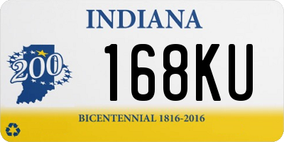 IN license plate 168KU