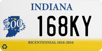 IN license plate 168KY