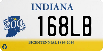 IN license plate 168LB