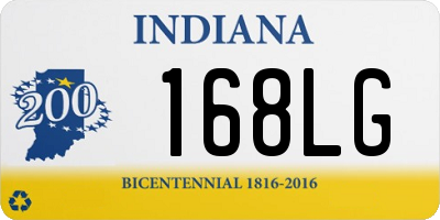 IN license plate 168LG