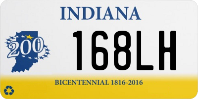 IN license plate 168LH
