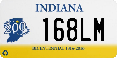 IN license plate 168LM