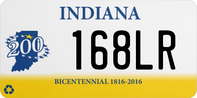 IN license plate 168LR