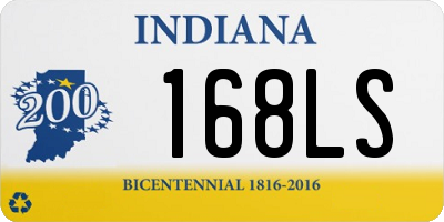 IN license plate 168LS