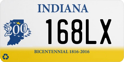 IN license plate 168LX