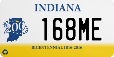 IN license plate 168ME