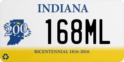 IN license plate 168ML